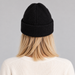 J Lindeberg Monta Beanie in Black, female model, back view
