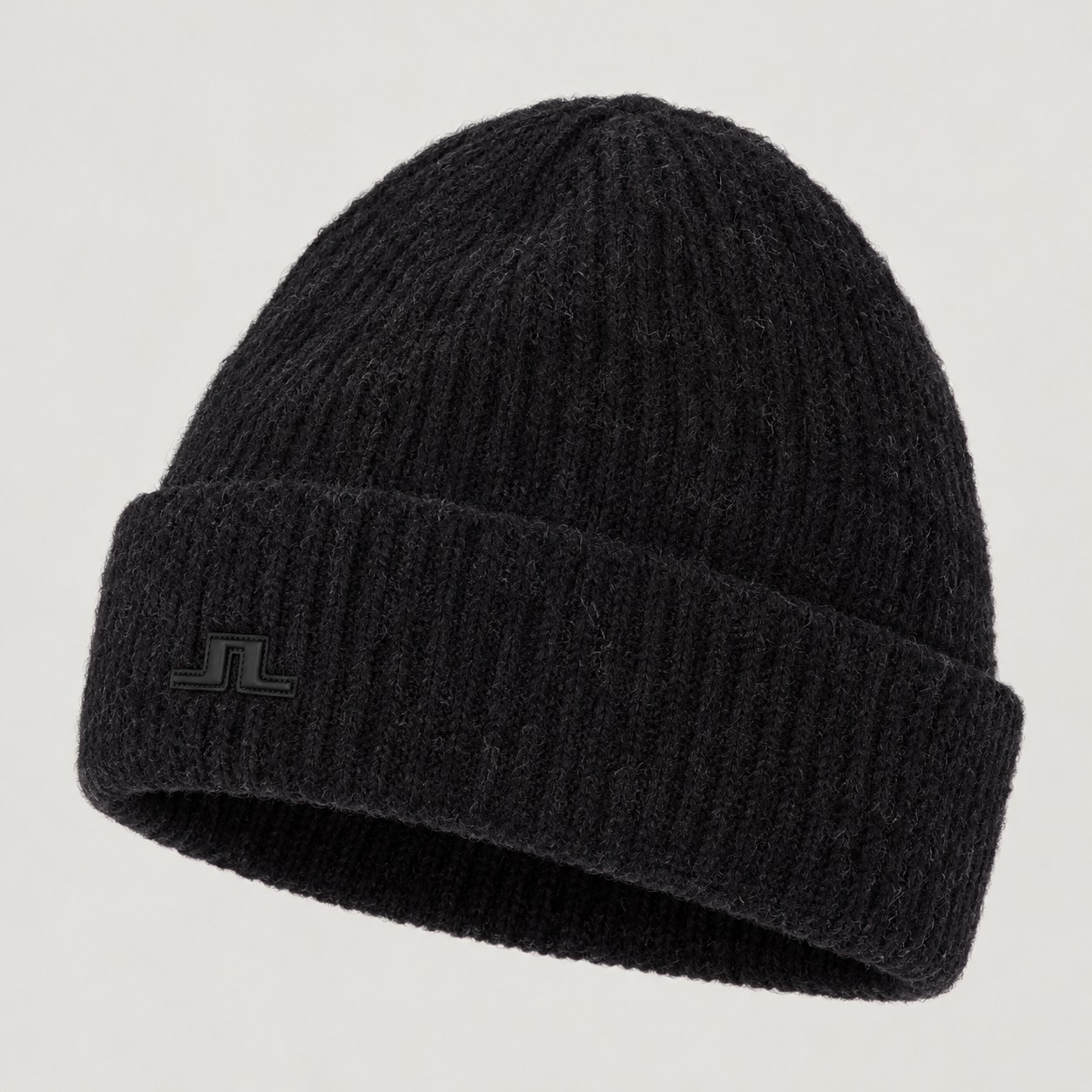 J Lindeberg Monta Beanie in Black, product, side angle