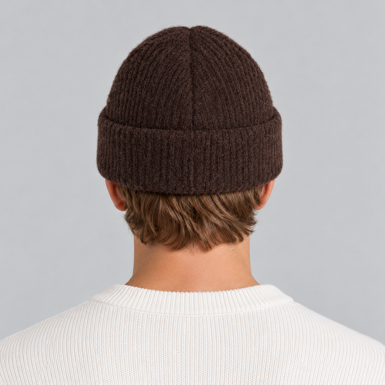 J Lindeberg Monta Beanie in Seal Brown, male back