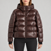 J Lindeberg Nerina Ski Jacket in Seal Brown, model front