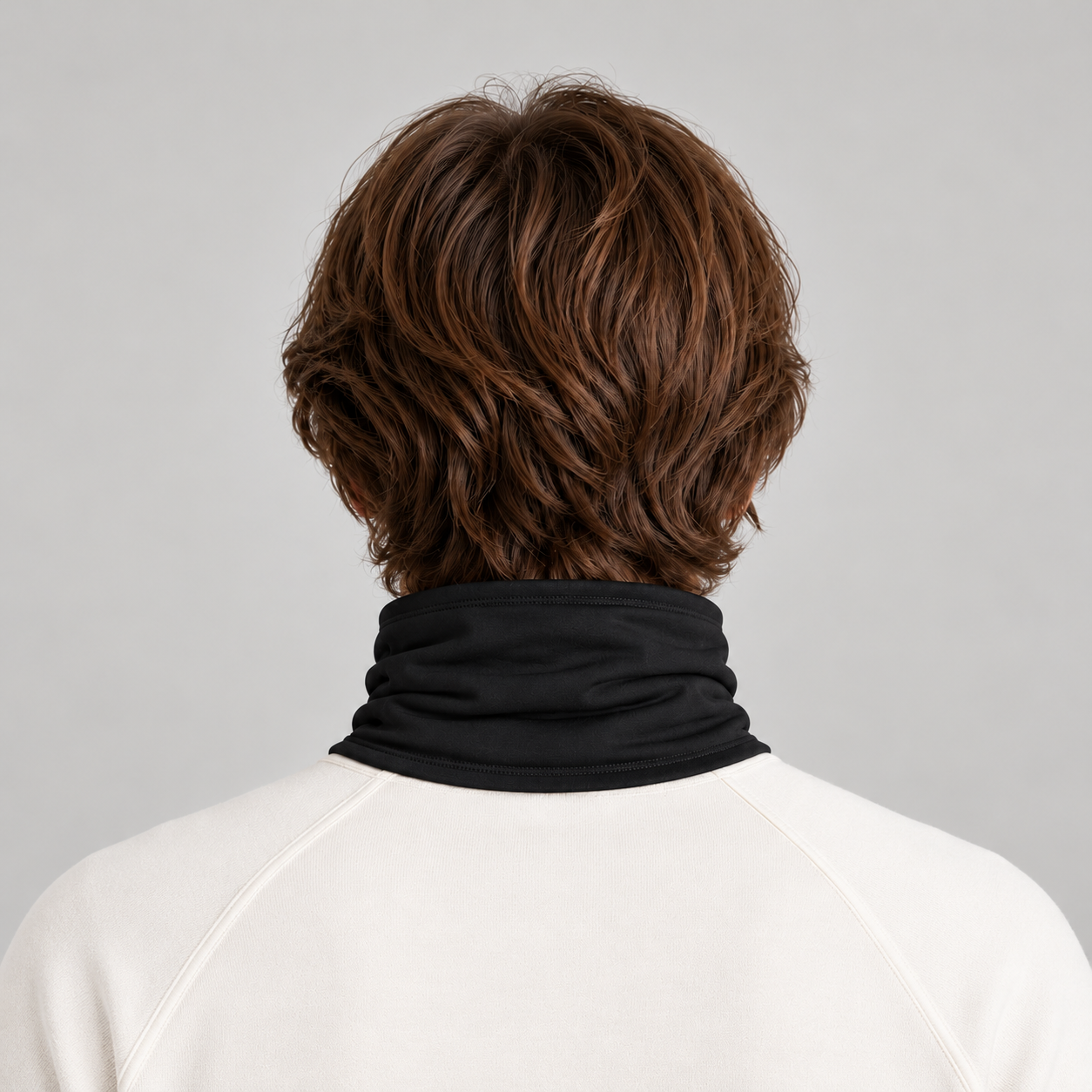 J Lindeberg Rise Neck Gaiter in Black, male back