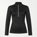 Jetset women's Ginger Half Zip Baselayer in Black — front