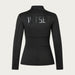 Jetset women's Ginger Half Zip Baselayer in Black — back