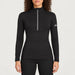 Jetset women's Ginger Half Zip Baselayer in Black — model front