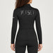 Jetset women's Ginger Half Zip Baselayer in Black — model back