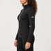 Jetset women's Ginger Half Zip Baselayer in Black — model side