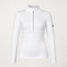 Jetset women's Ginger Half Zip Baselayer in White — front