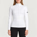 Jetset women's Ginger Half Zip Baselayer in White — model front