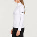 Jetset women's Ginger Half Zip Baselayer in White — model side