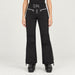 Jetset women's Starred Ski Pants in Black — model front