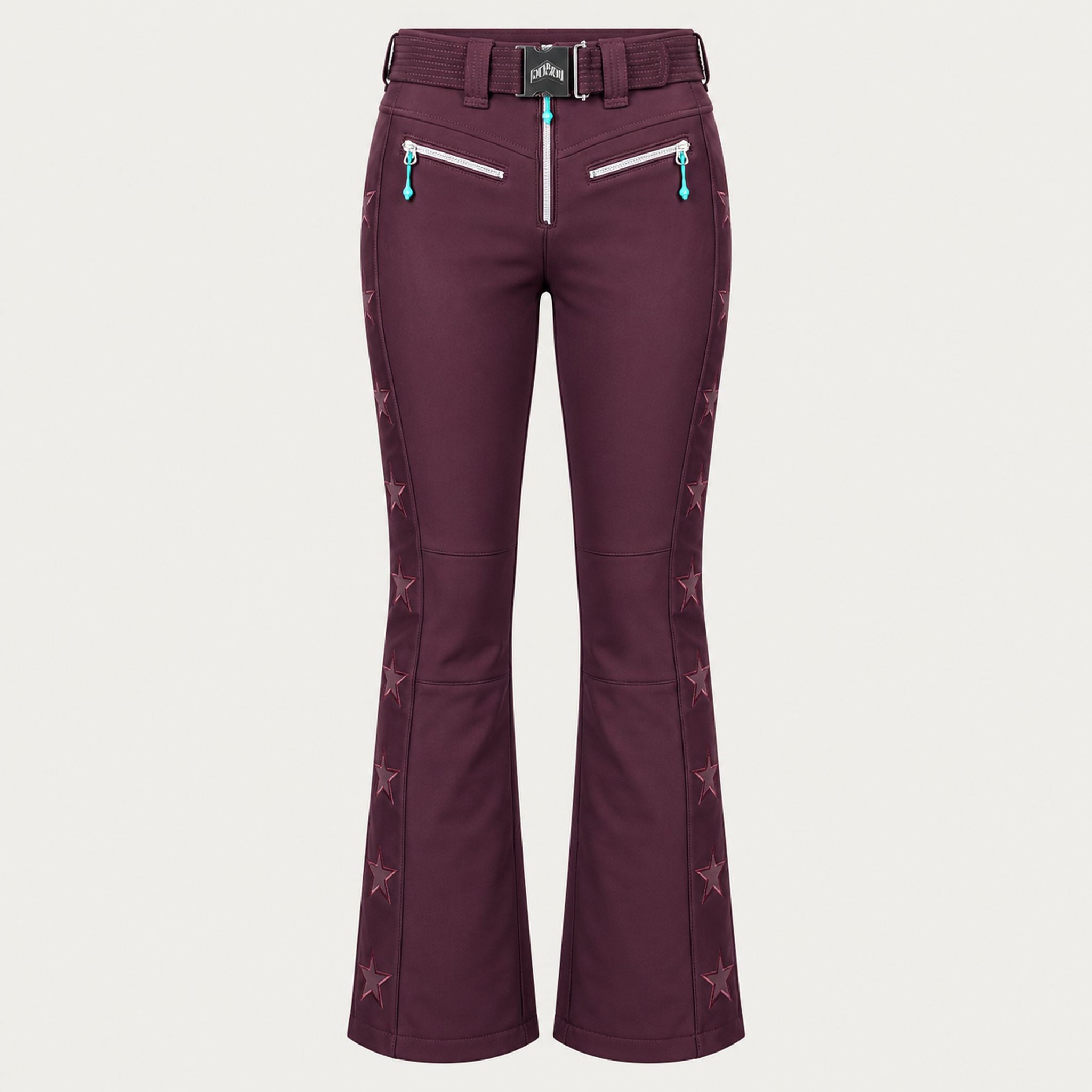 Jetset women's Tiby Ski Pants in Bordeaux Wine — front