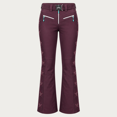 Jetset women's Tiby Ski Pants in Bordeaux Wine — front