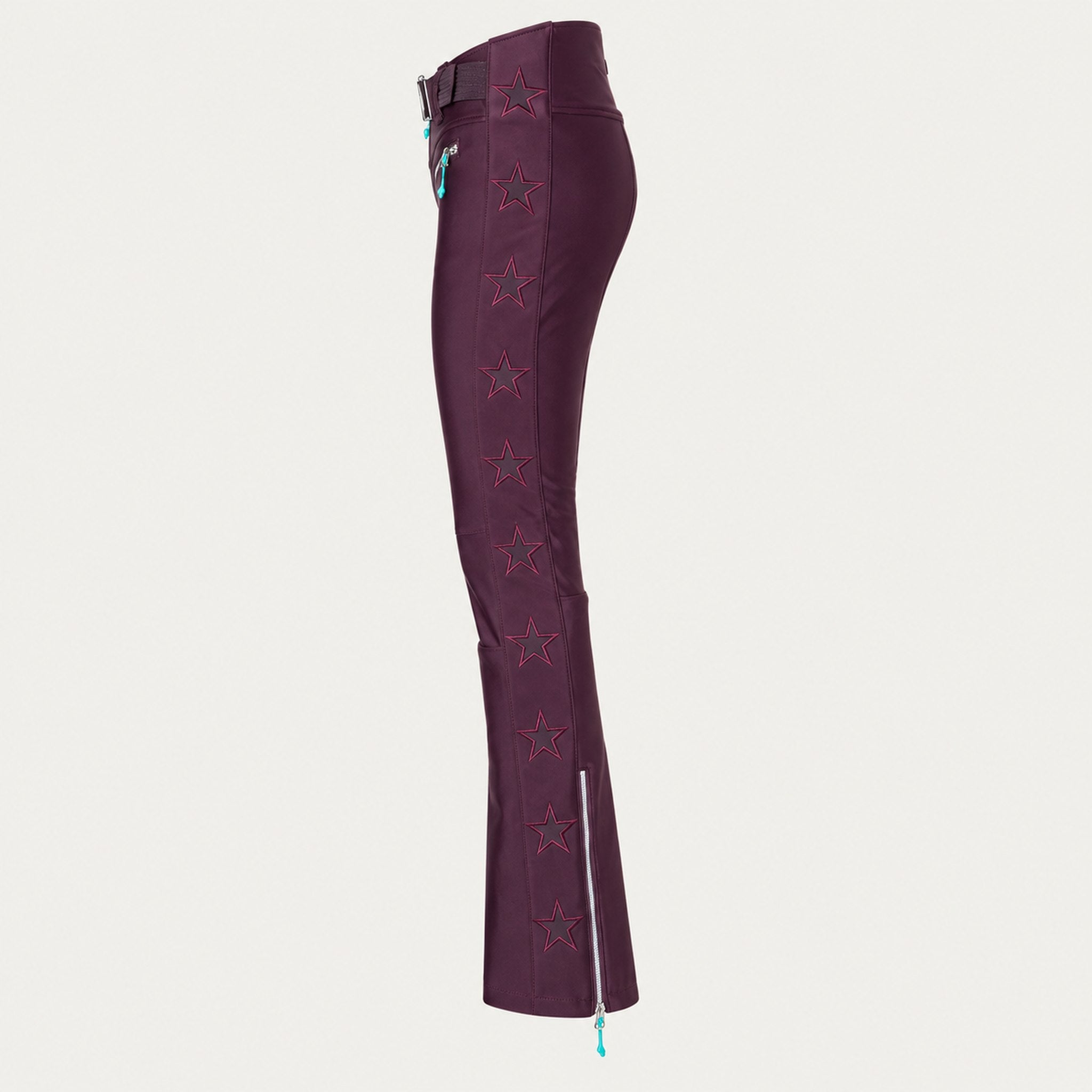 Jetset women's Tiby Ski Pants in Bordeaux Wine — side