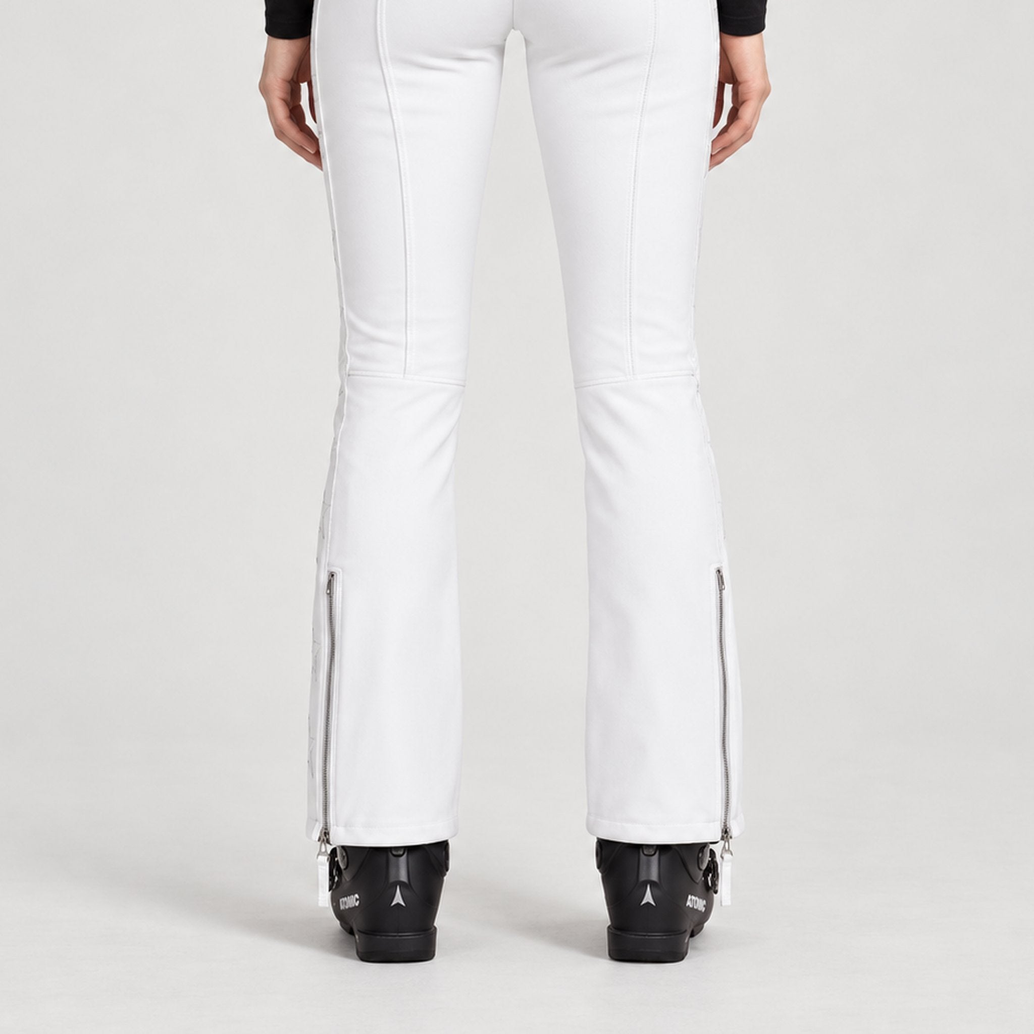 Jetset women's Tiby Ski Pants in White — model back