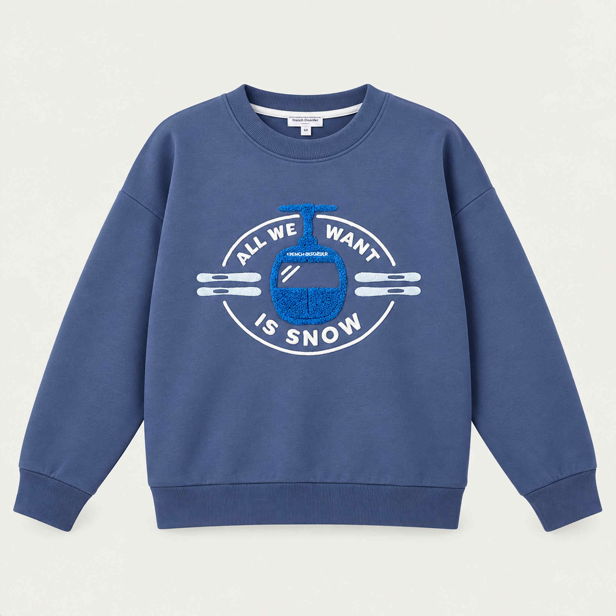 French Disorder kids All We Want Sweater in Coastal Fjord - product front | London Ski Co