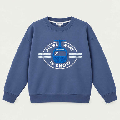 French Disorder kids All We Want Sweater in Coastal Fjord - product front | London Ski Co