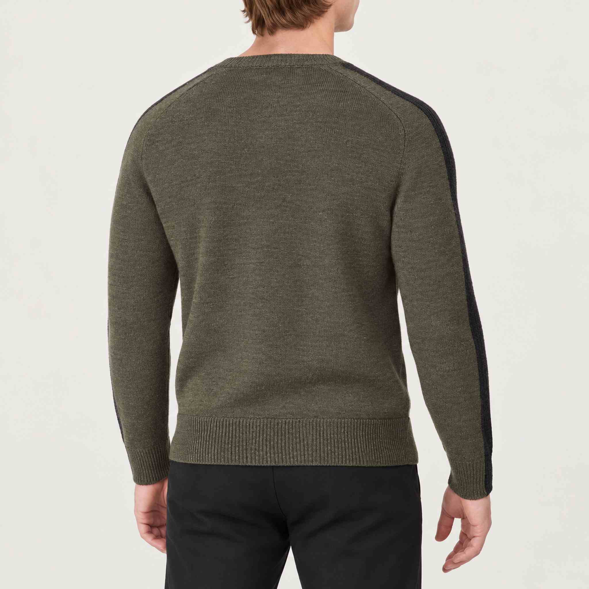 Geneva Sweater in Heather Forest in Heather Forest — 04 model back