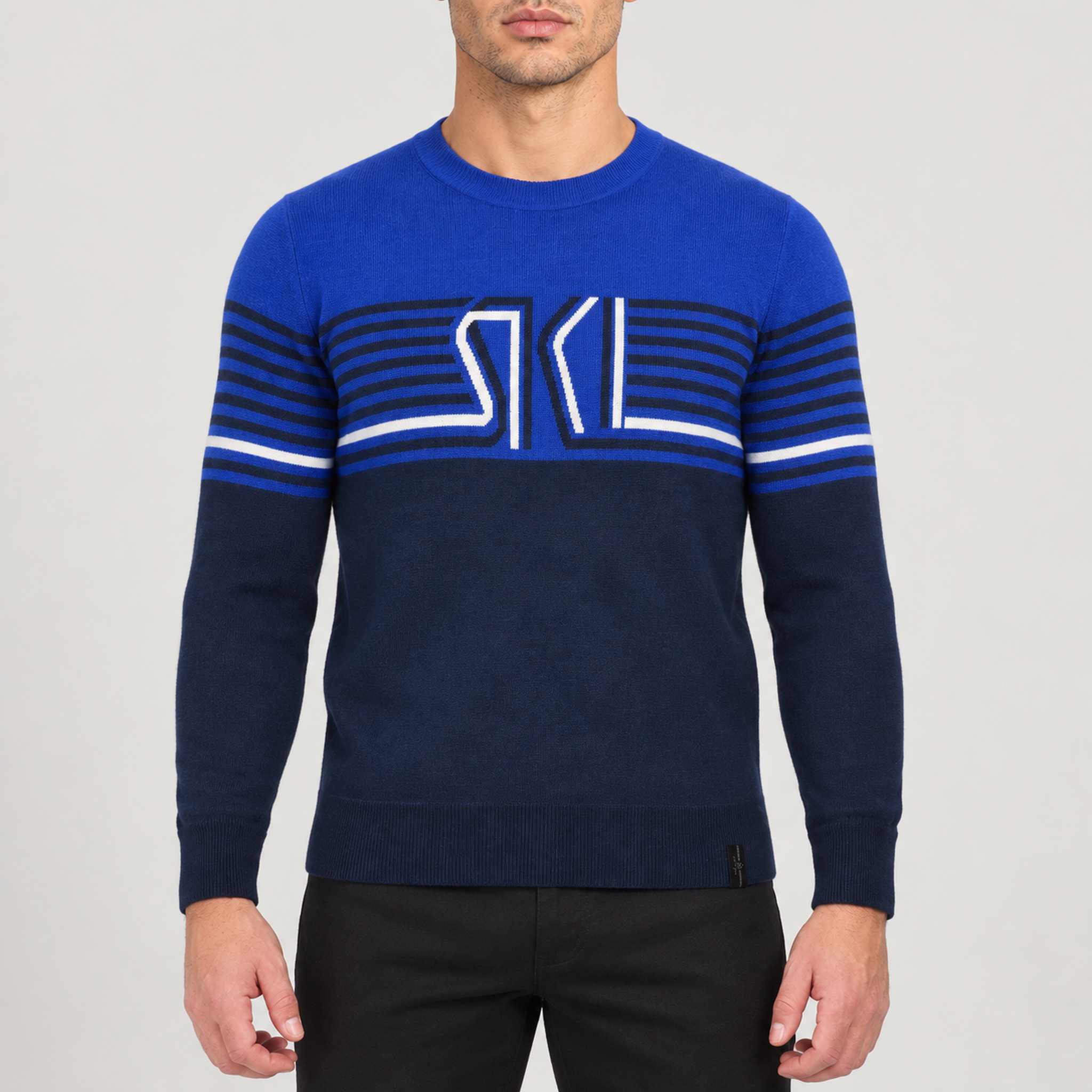 Slopeside Sweater in Navy — 03 model front