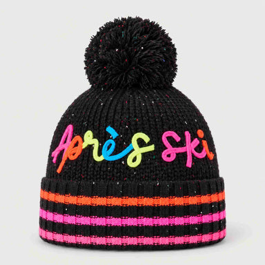 Apres Ski Beanie in Black / Pink Glo in Black Pink Glo — 01 front