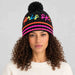 Apres Ski Beanie in Black / Pink Glo in Black Pink Glo — 06 womens front