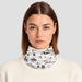 Drifter Neck Gaiter in White — 06 womens front