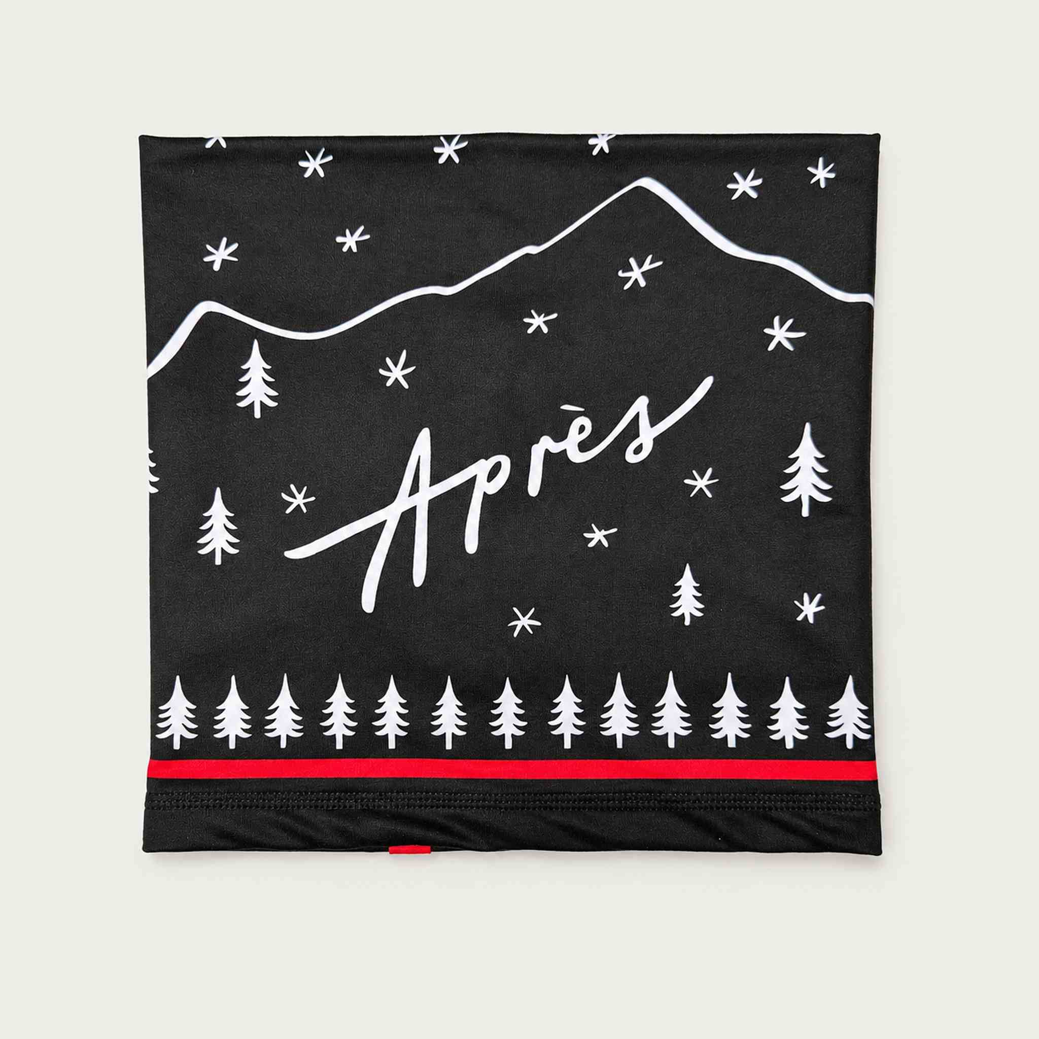 Winter Apres Neck Gaiter in Black in Black — 01 front