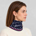 Winter Apres Neck Gaiter in Navy in Navy — 08 womens side