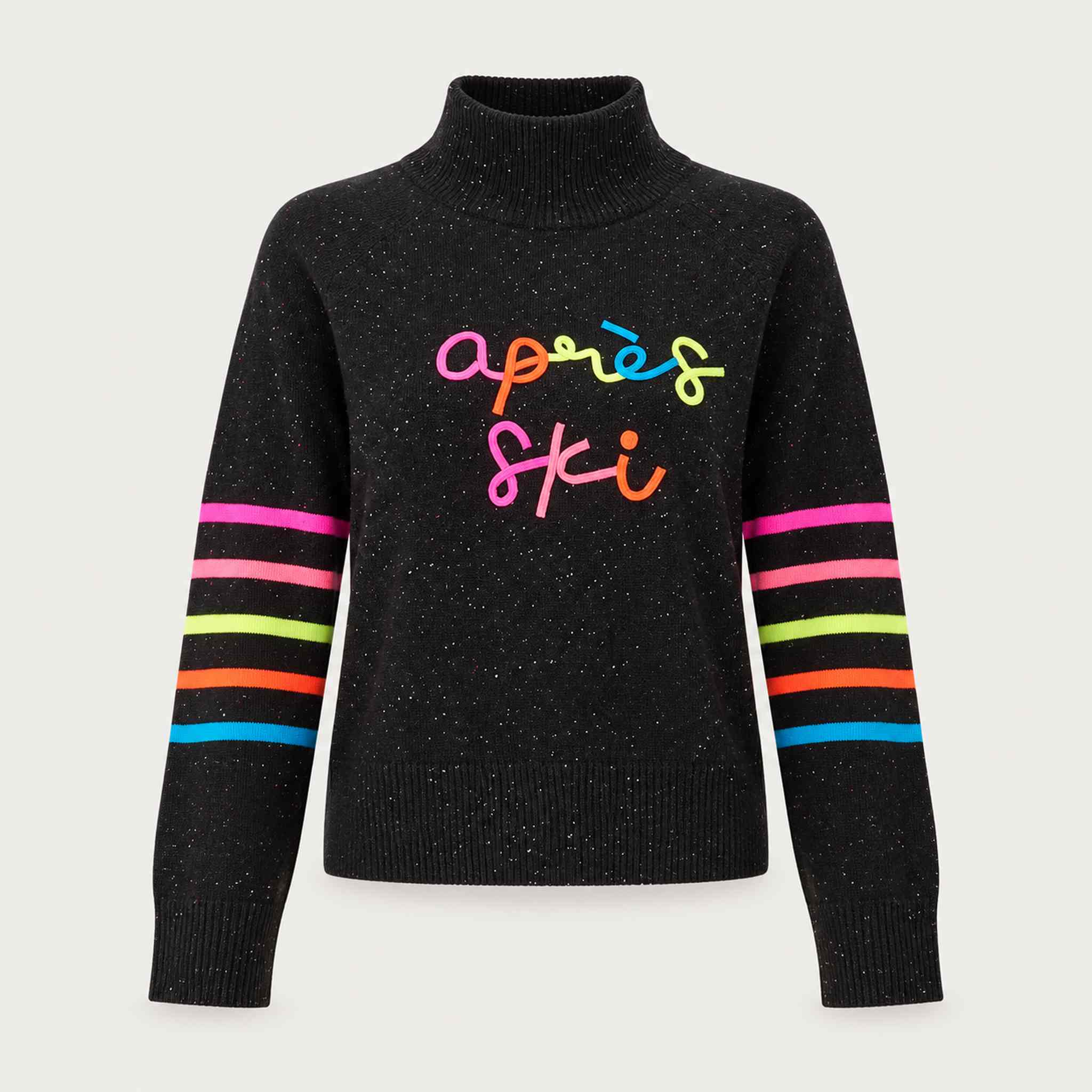 Krimson Klover Apres Sweater in Black / Pink Glo in Black Pink Glo, front