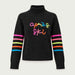Krimson Klover Apres Sweater in Black / Pink Glo in Black Pink Glo, front