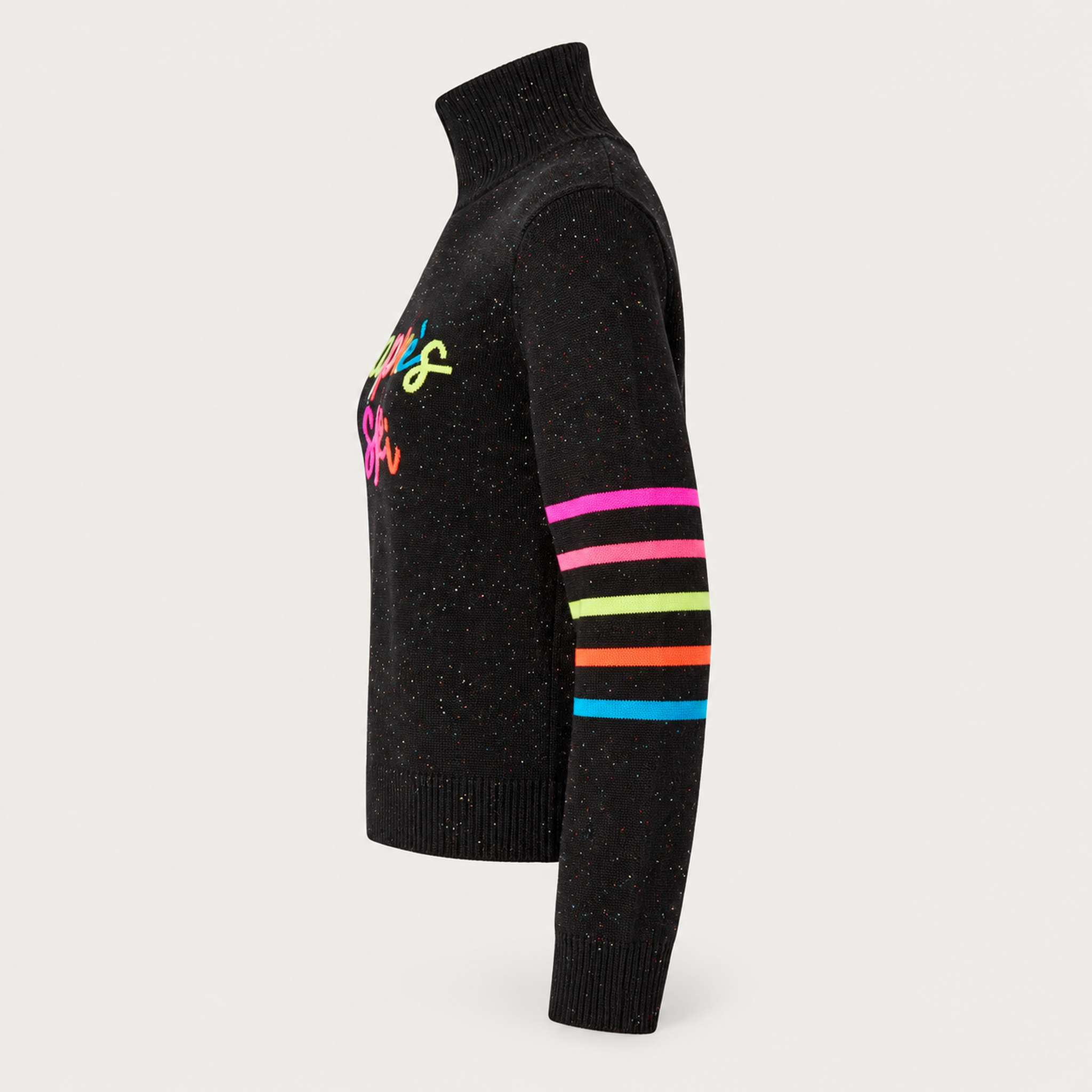 Krimson Klover Apres Sweater in Black / Pink Glo in Black Pink Glo, side