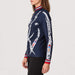 Ariel Ski Quarter Zip in Navy Red — 05 model side