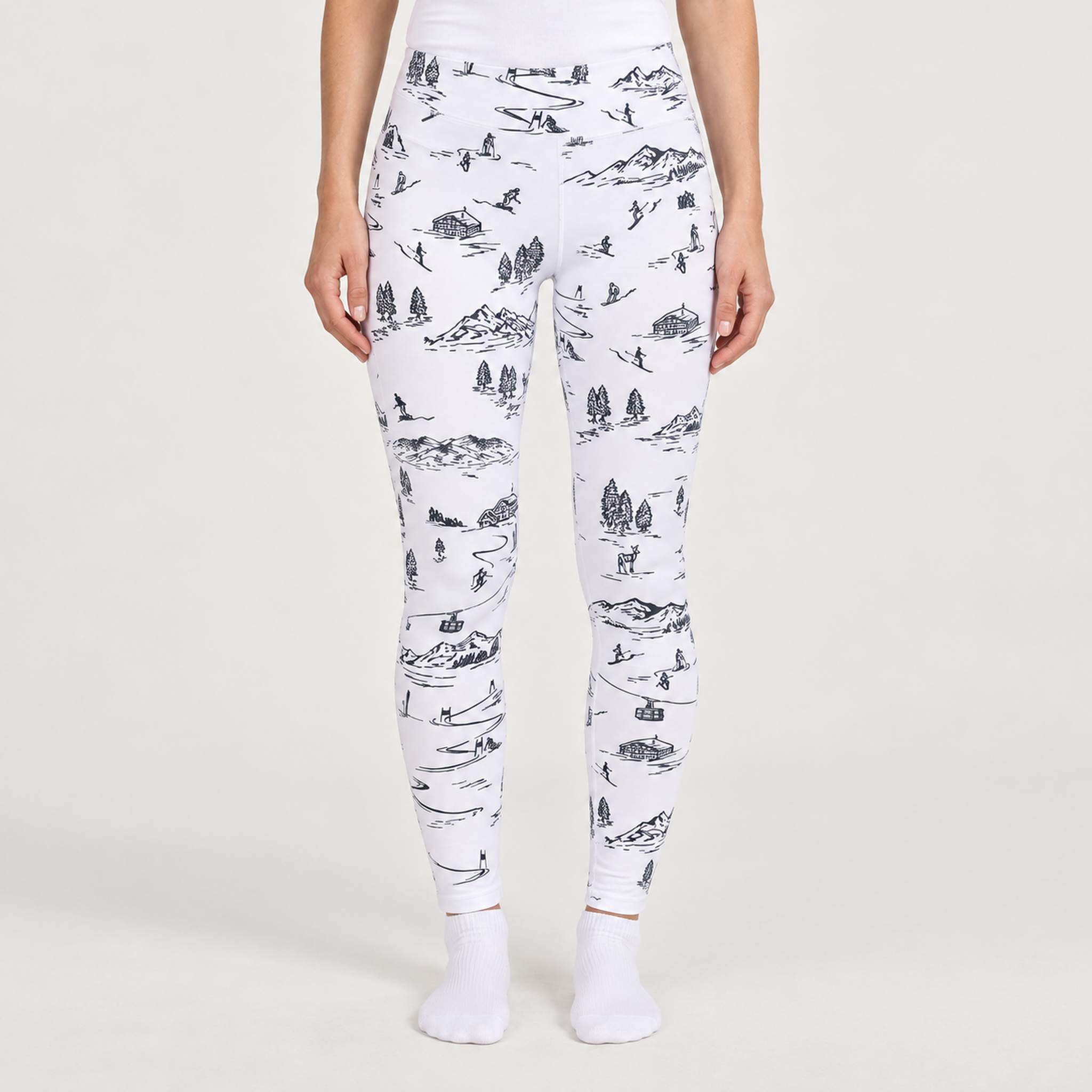 Drifter Leggings in White — 03 model front