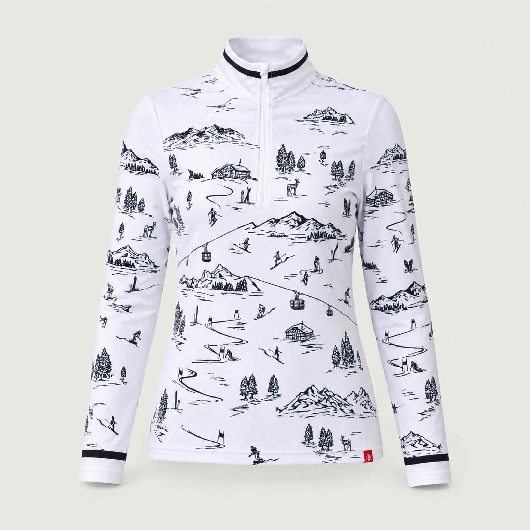 Drifter Quarter Zip in White — 01 front