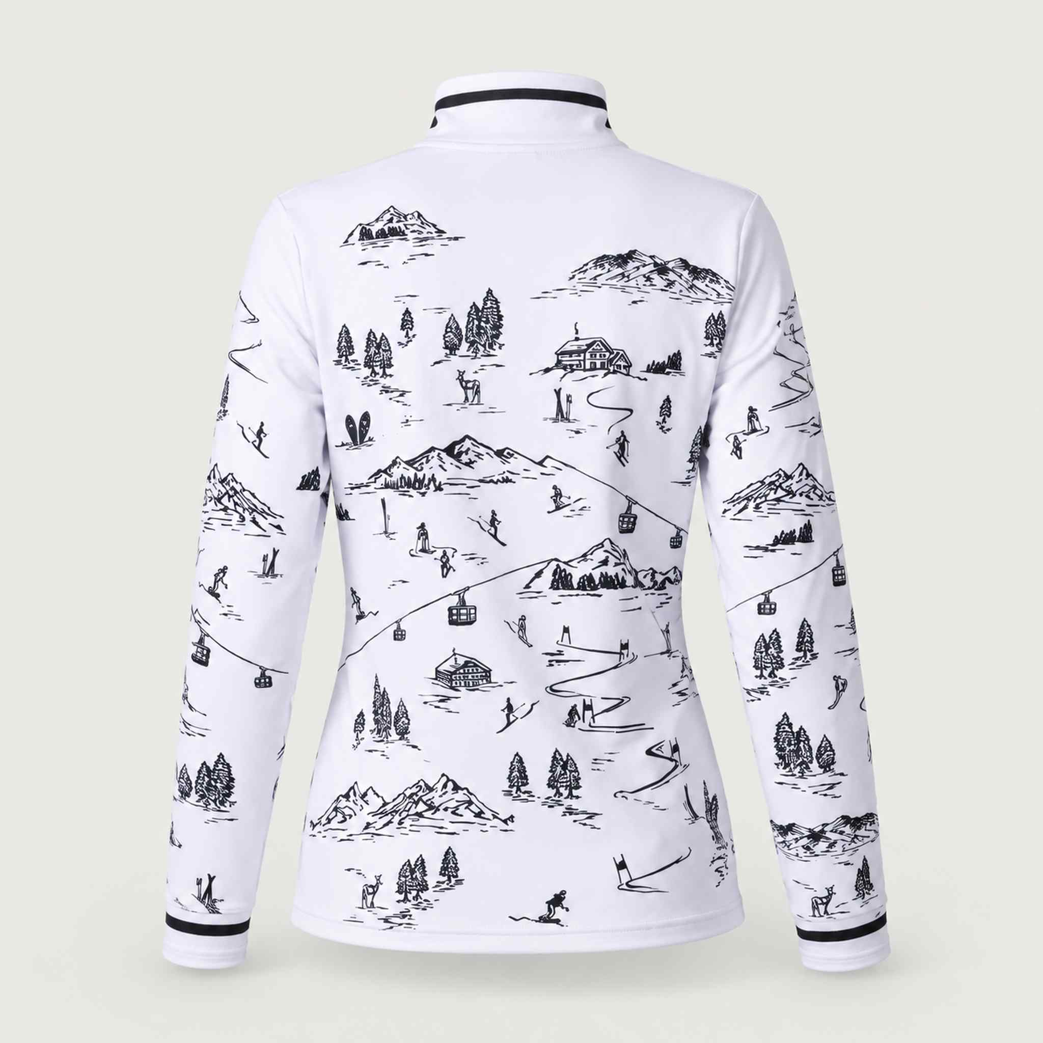 Drifter Quarter Zip in White — 02 back