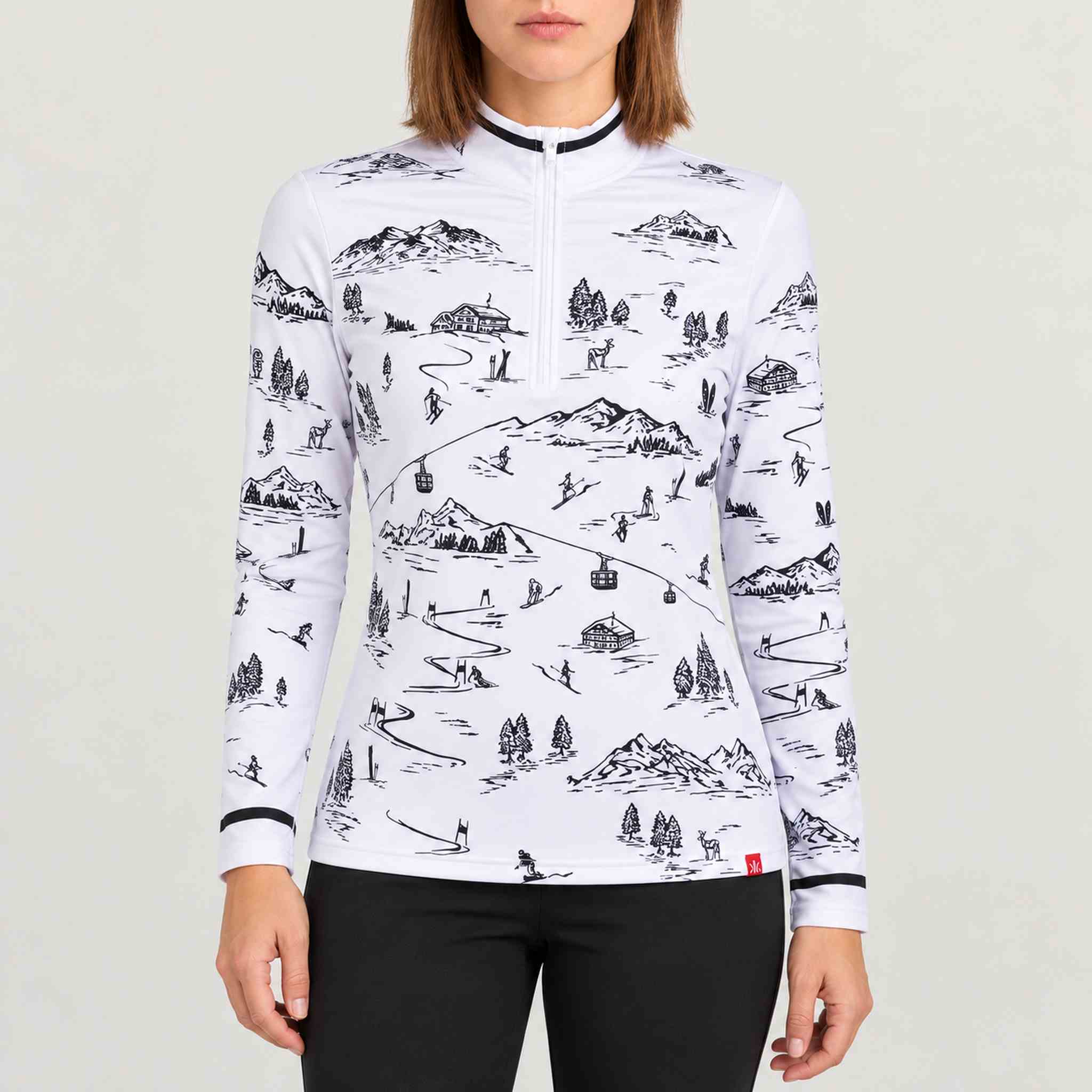 Drifter Quarter Zip in White — 03 model front