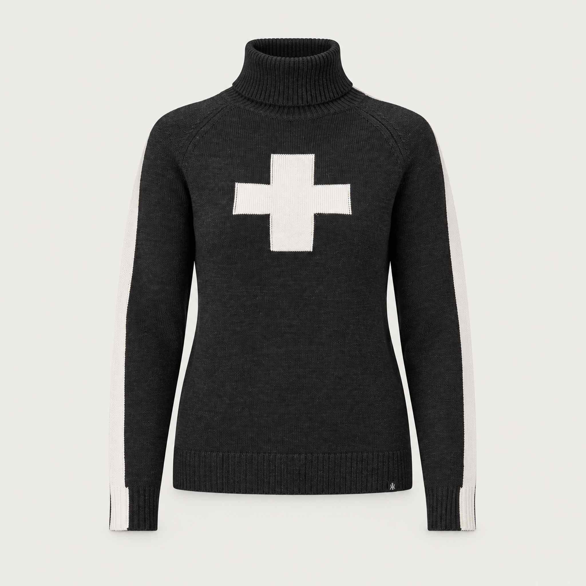 Krimson Klover Geneva Sweater in Black in Heather Black, front