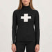 Krimson Klover Geneva Sweater in Black in Heather Black, model front