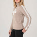Krimson Klover Geneva Sweater in Heather Oat in Heather Oat, model side