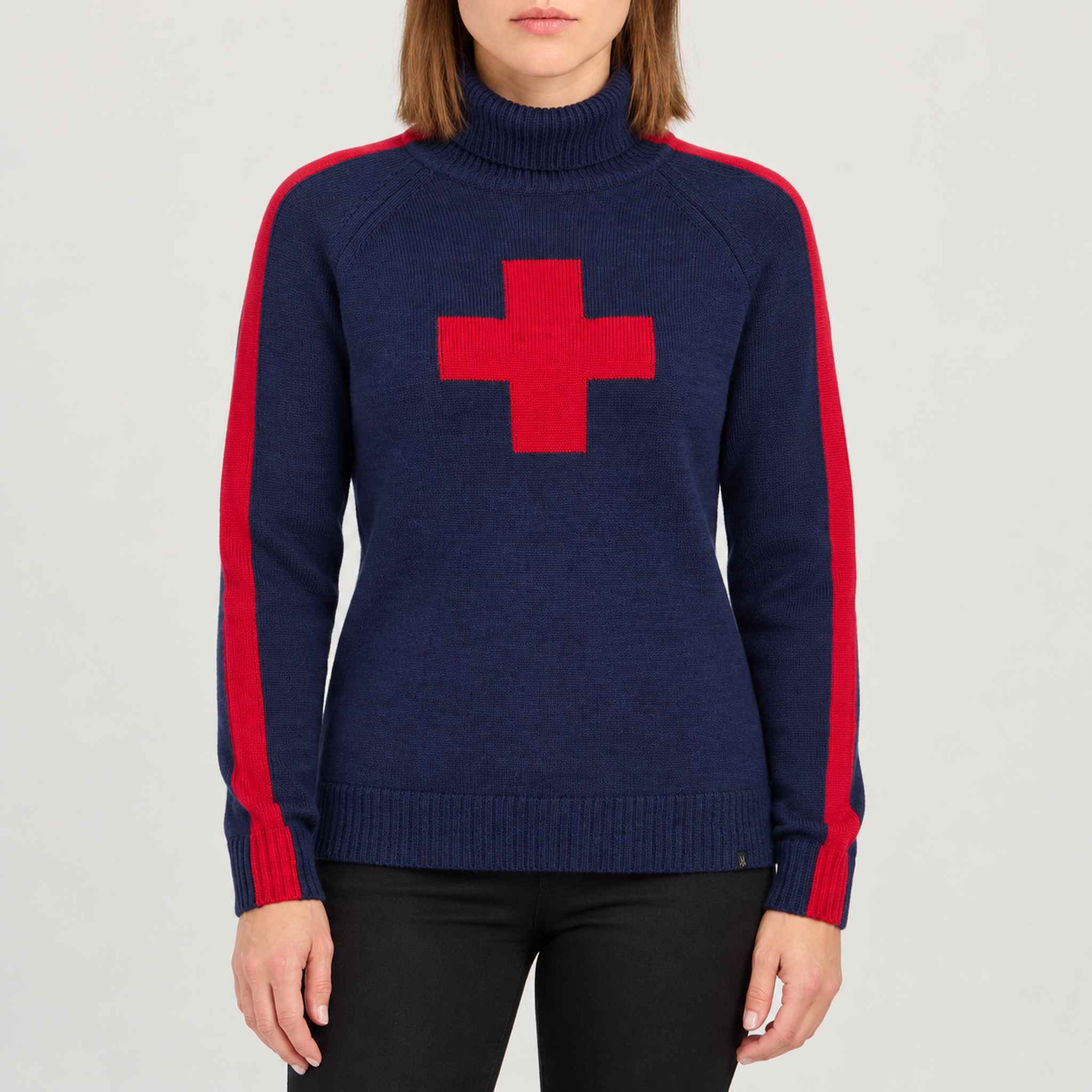 Krimson Klover Geneva Sweater in Navy in Navy, model front