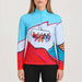Girl’s Trip Quarter Zip in Teal Blue — 03 model front