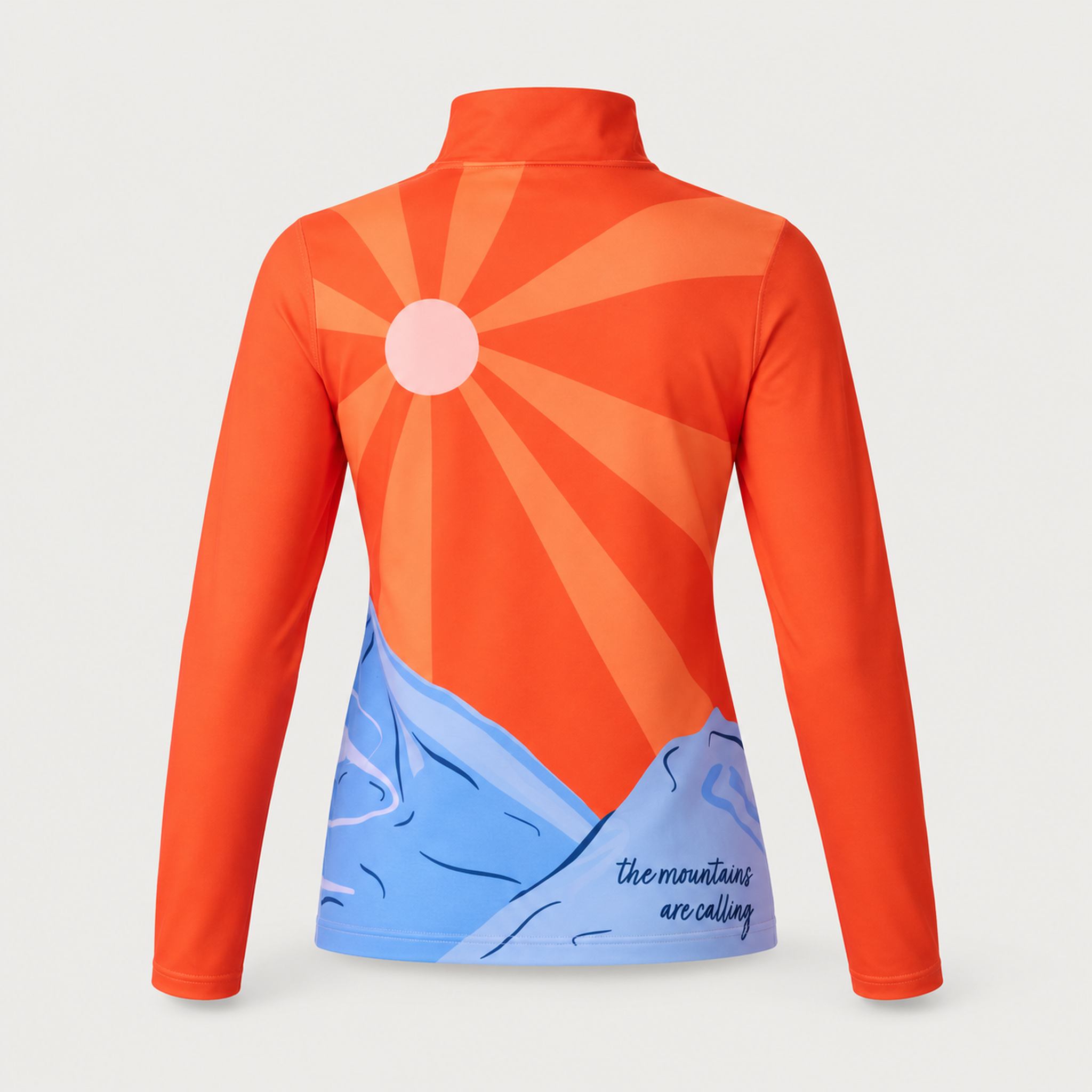 Golden Hour Quarter Zip in Orange — 02 back