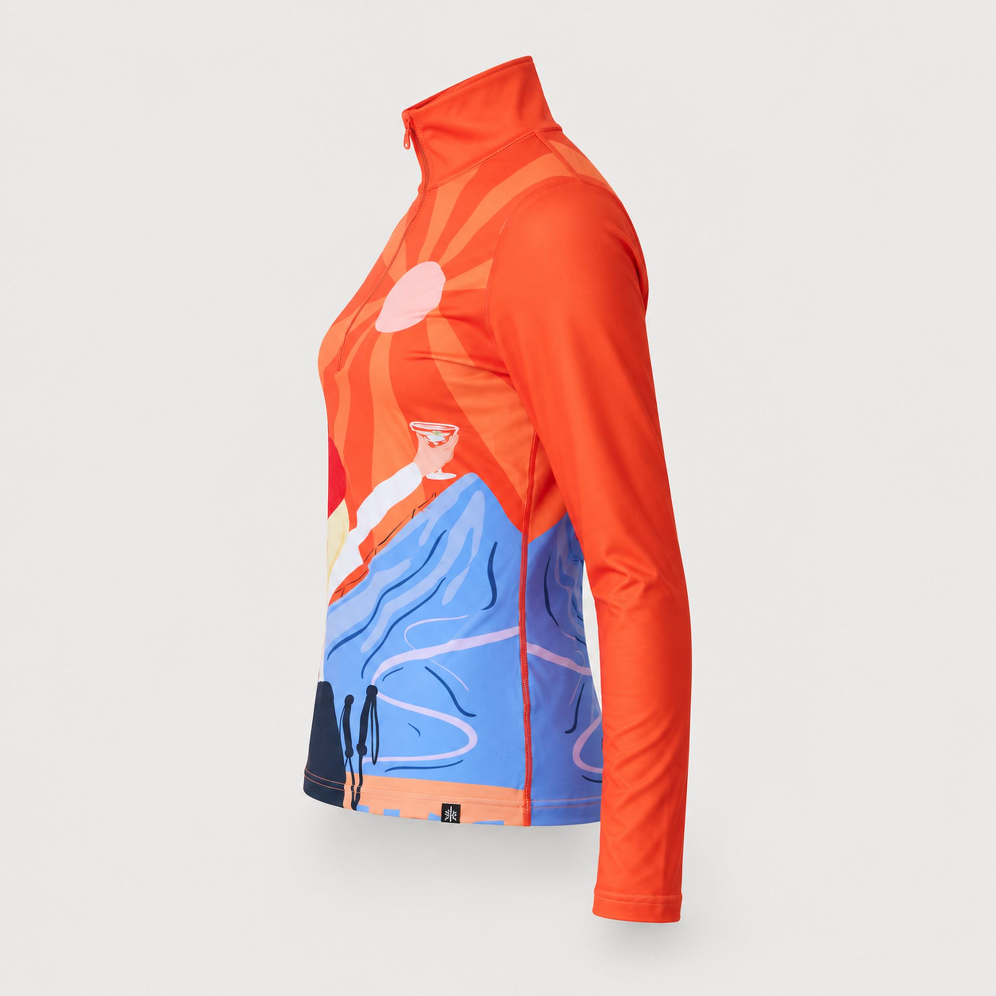 Golden Hour Quarter Zip in Orange — 06 side