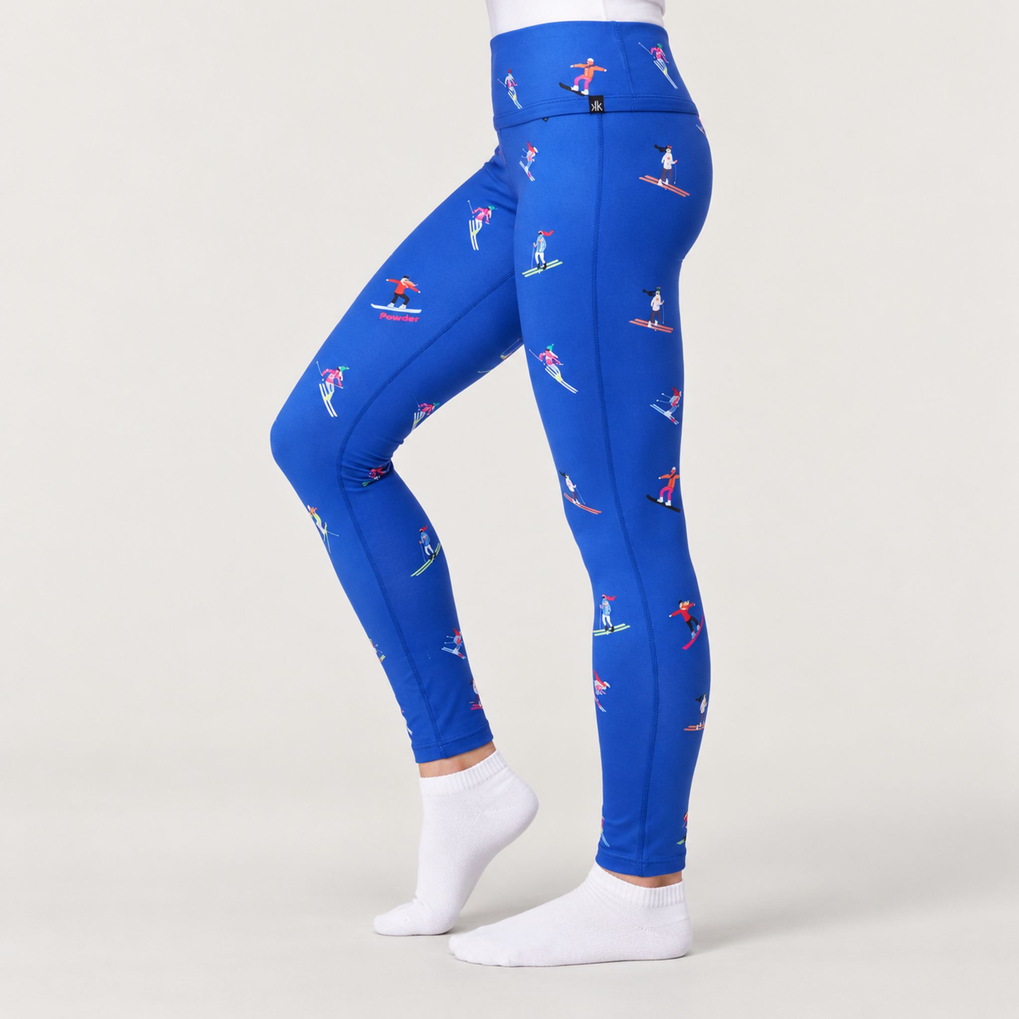 Multi Skiers Leggings in Cobalt Blue in Cobalt Blue — 05 model side