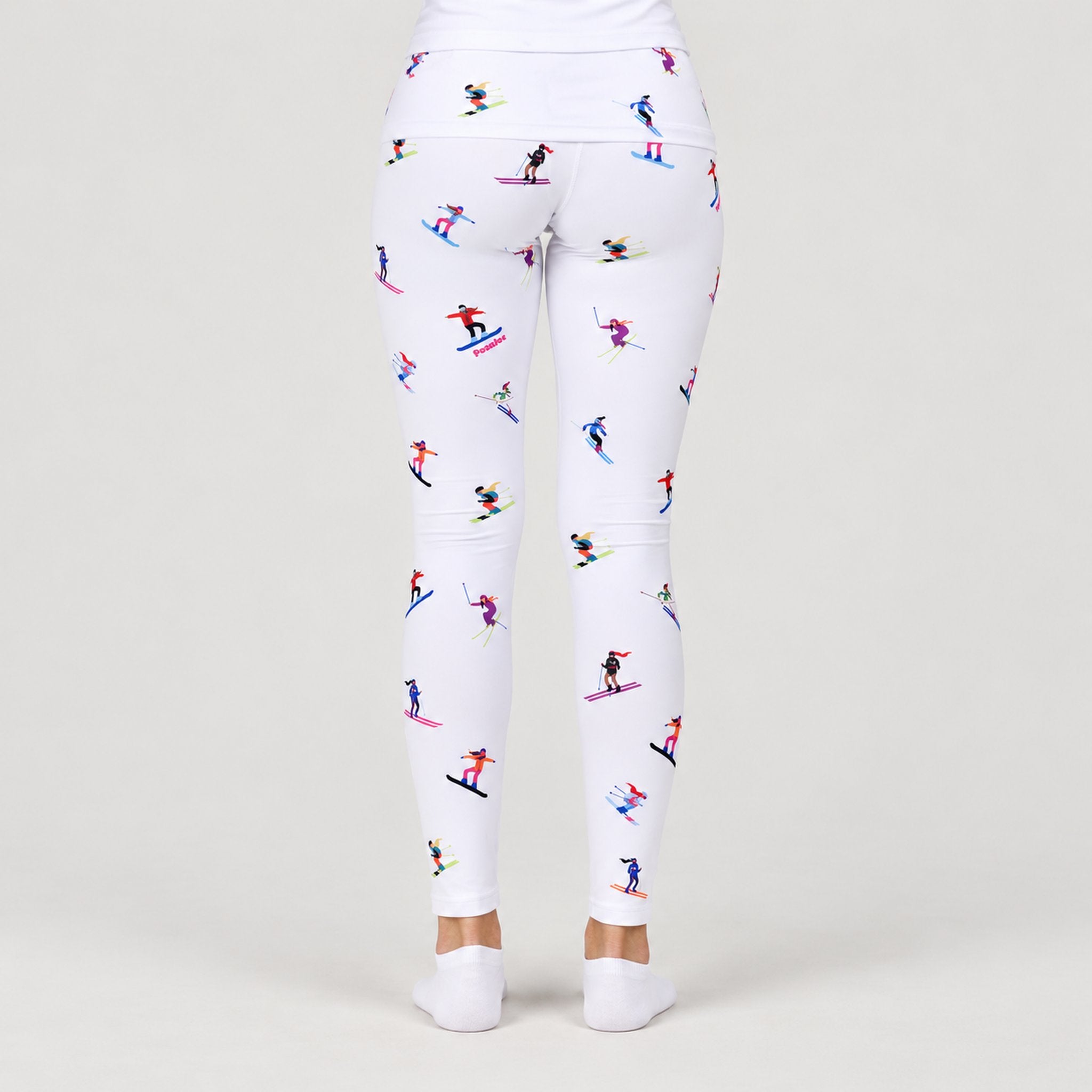 Multi Skiers Leggings in White in White — 04 model back
