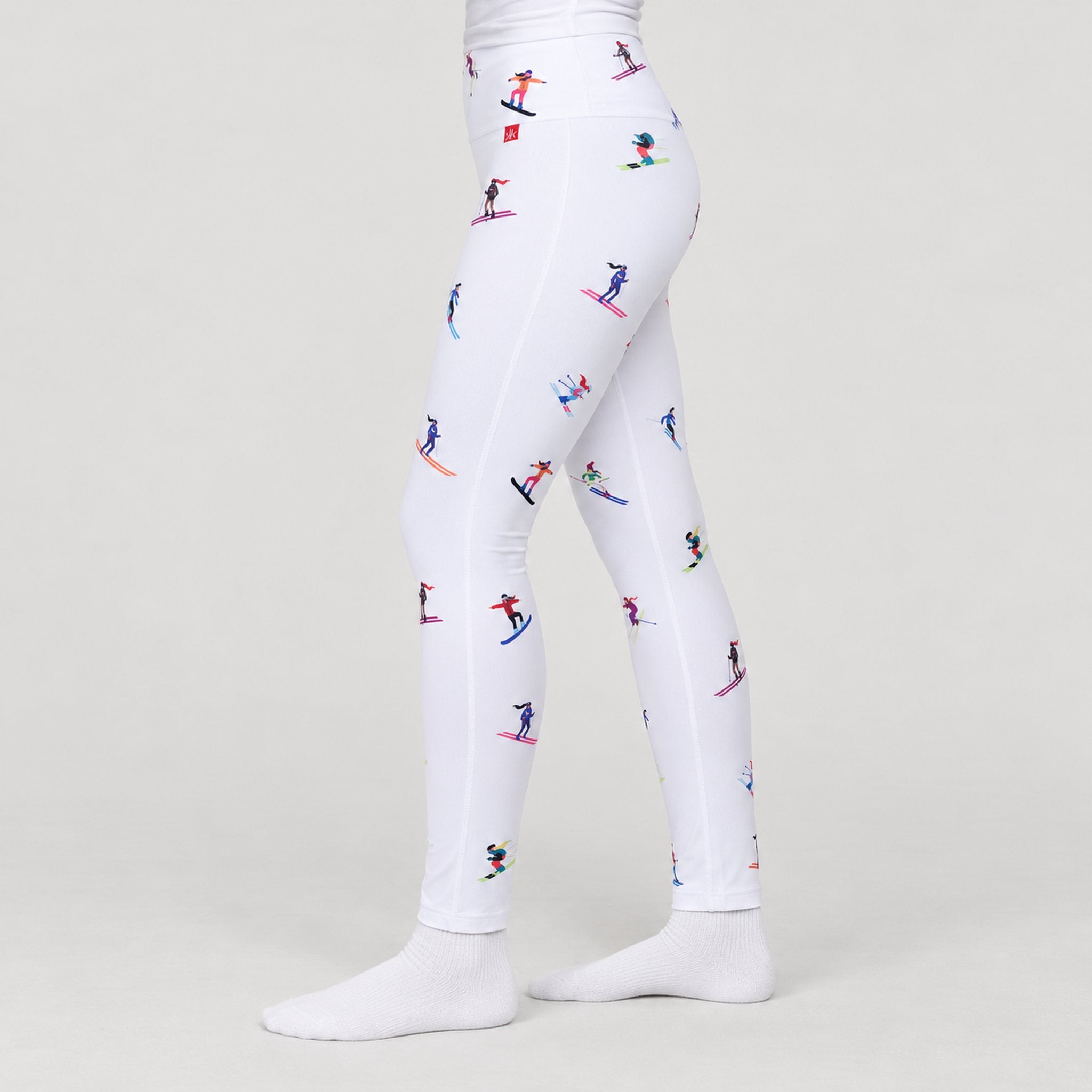 Multi Skiers Leggings in White in White — 05 model side