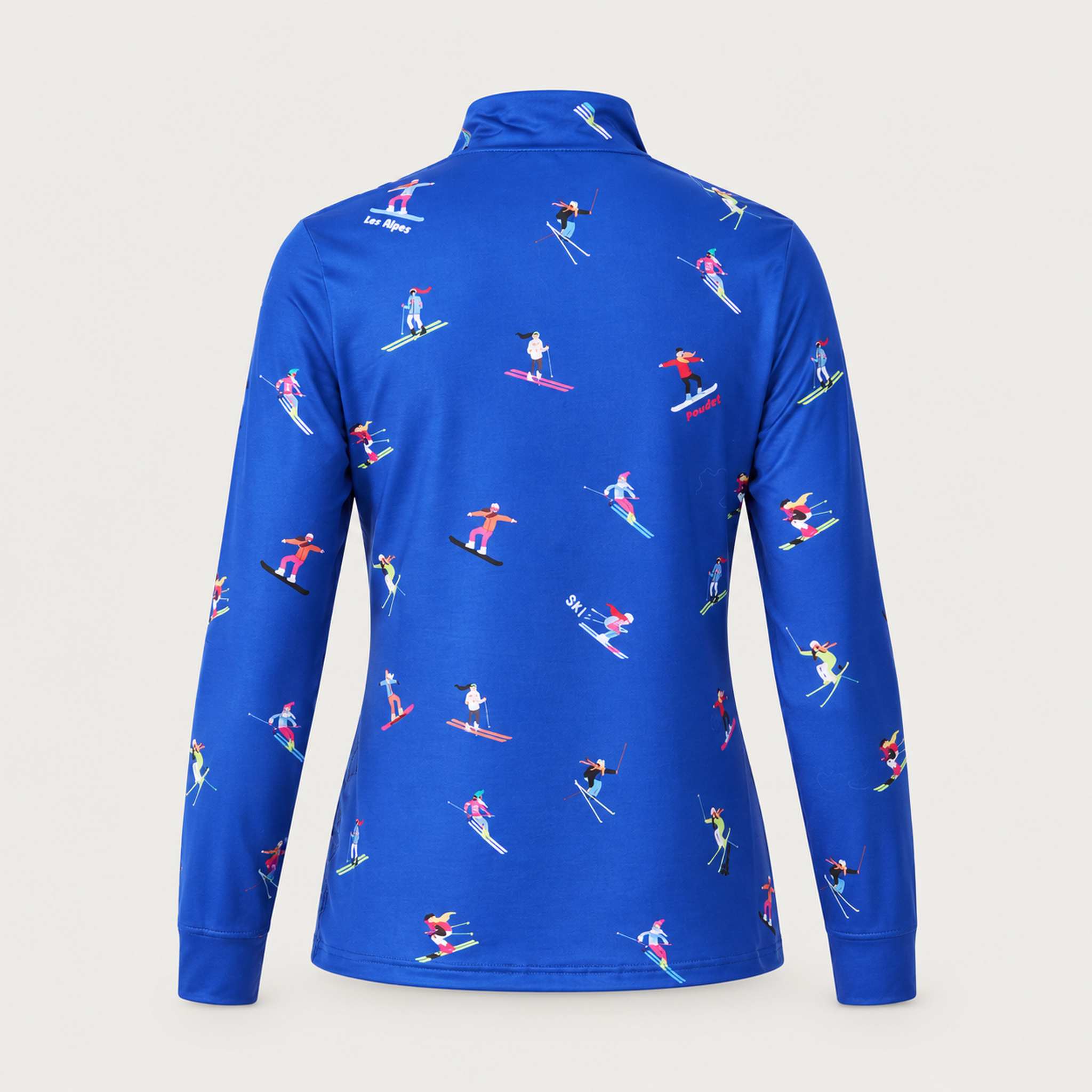 Multi Skiers Quarter Zip in Cobalt Blue in Cobalt Blue — 02 back