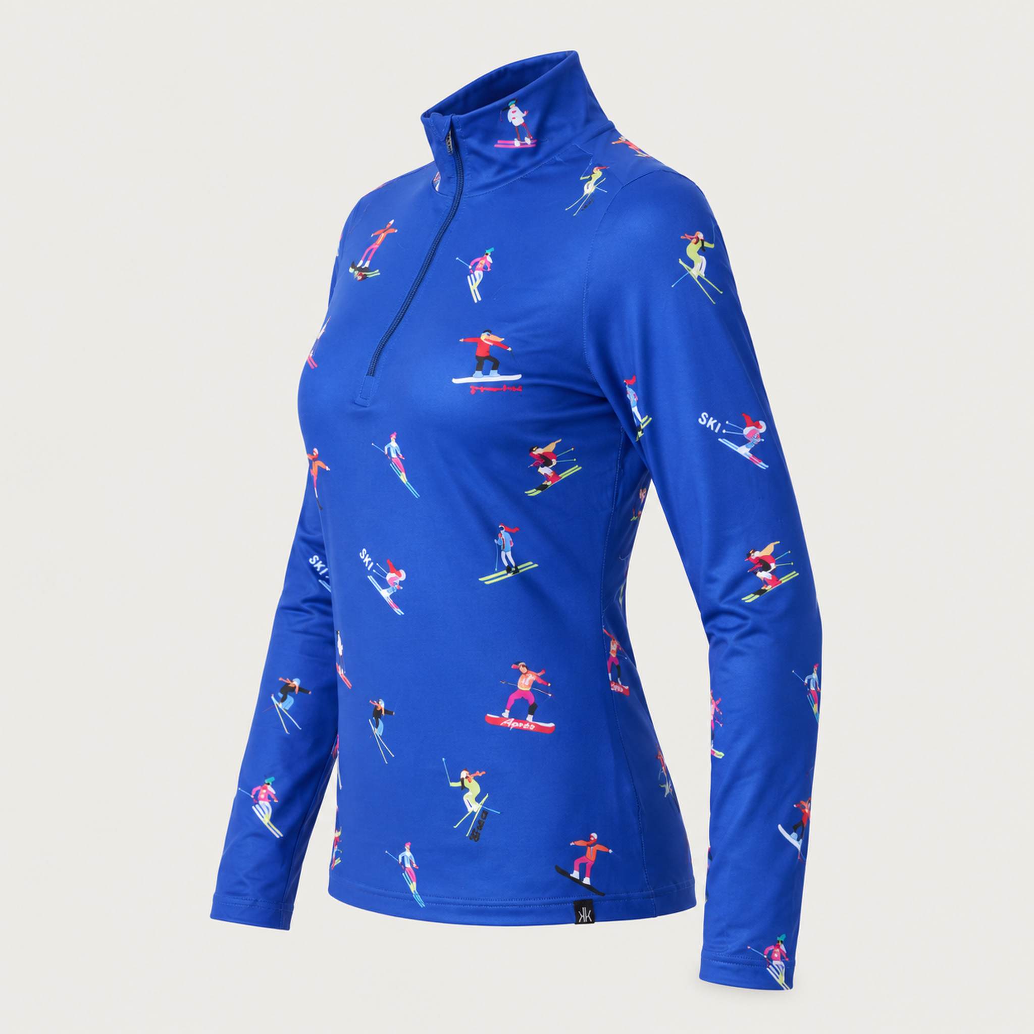 Multi Skiers Quarter Zip in Cobalt Blue in Cobalt Blue — 06 side