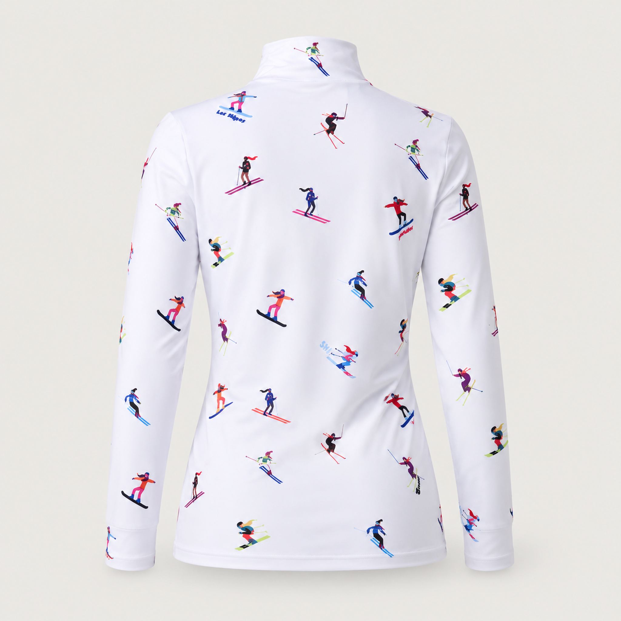 Multi Skiers Quarter Zip in White in White — 02 back