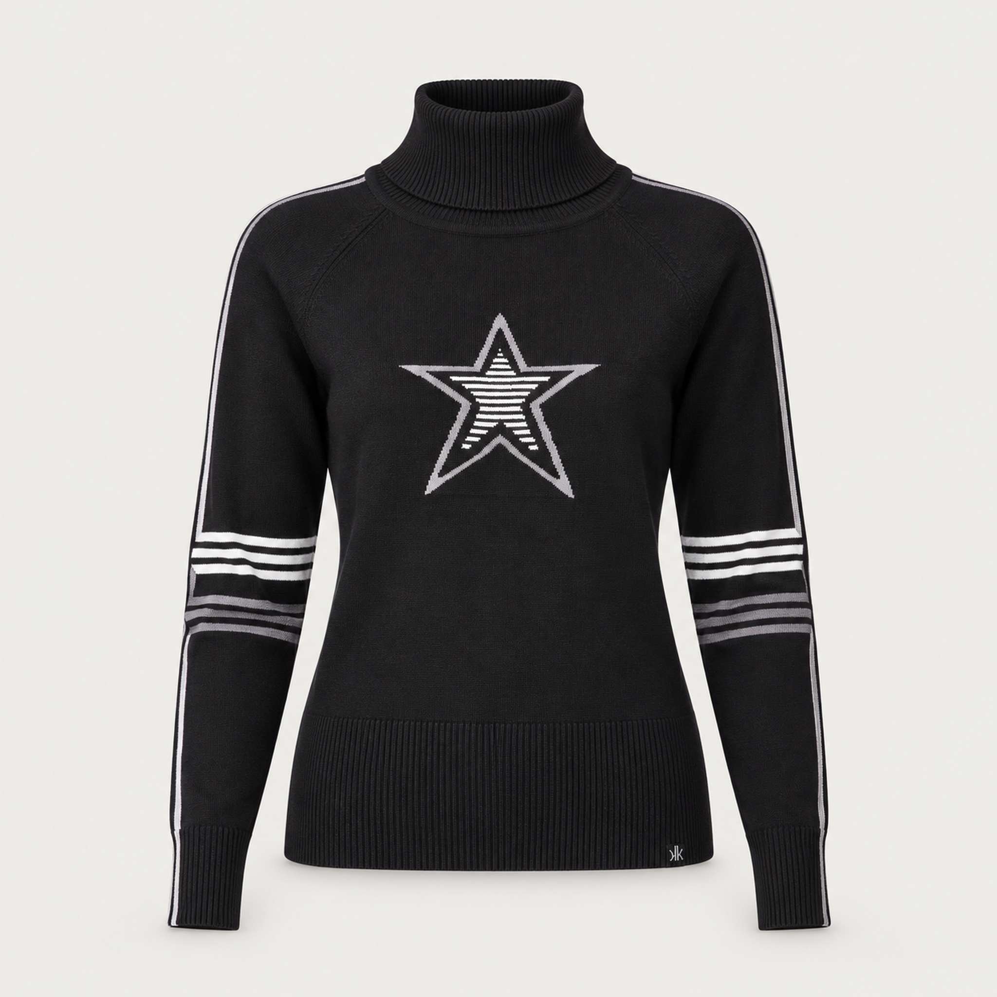 Krimson Klover Olympia Sweater in Black in Black, front