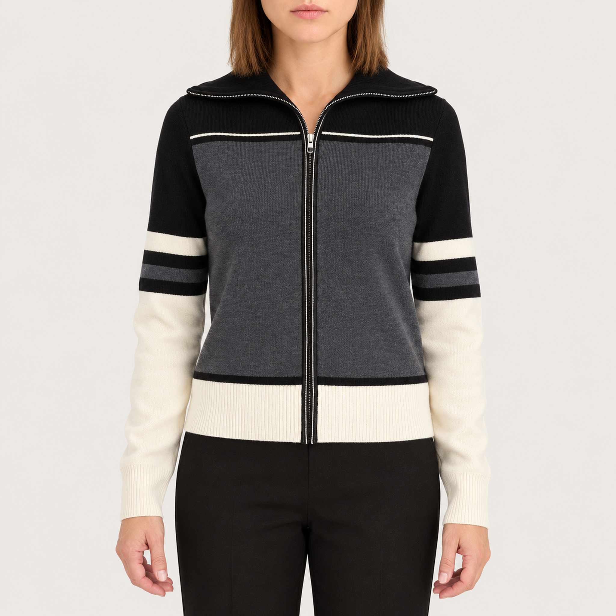 Krimson Klover Robin Sweater in Black, model front